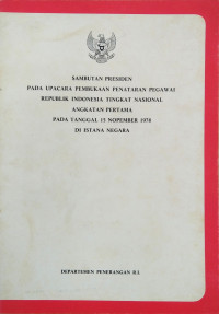 Image of Sambutan Presiden pada upacara pembukaan penataran pegawai