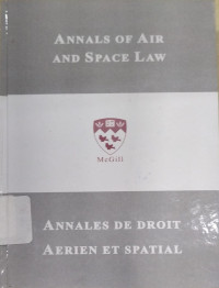 Image of Annals of air and space law: Vol. III