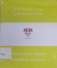 Image of Annals of air and space law: Vol. ix