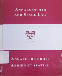 Image of Annals of air and space law: Vol. vi