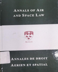 Image of Annals of air and space law: Vol. viii