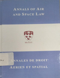 Image of Annals of air and space law: Vol. xvii (Part I)