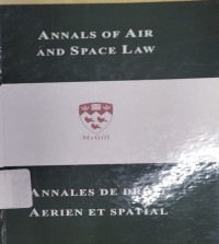 Image of Annals of air and space law: Vol. xviii (Part II)
