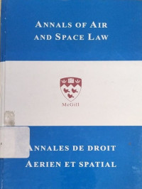 Image of Annals of air and space law: Vol. xx (Part II)