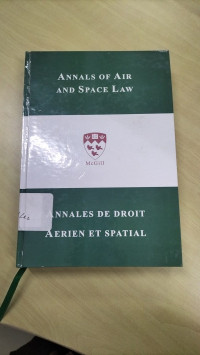 Image of Annals of air and space law: Vol. XXII (Part I)