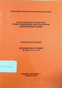 Image of Kurikulum dan Silabus: Program Diklat Teknis Marshaling