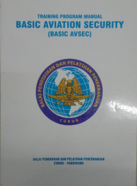 Image of Training Program Manual Basic Aviation Security (Basic Avsec)